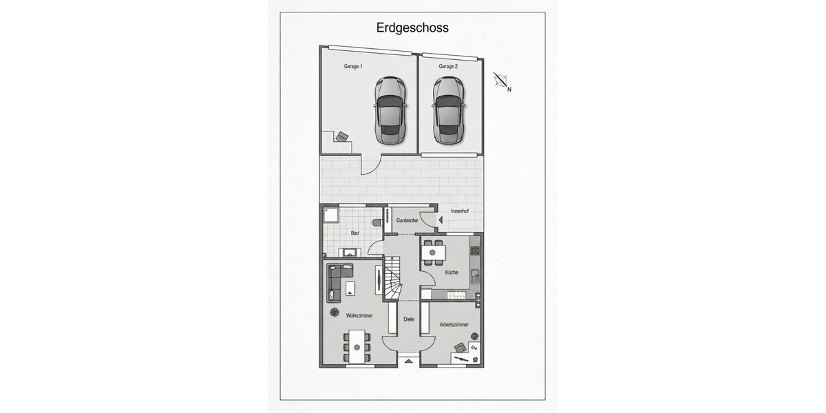 Provisionsfrei* Großzügiges Haus in Bedburg mit Einbauküche, 2 Garagen mit XXL-Terrassenpotenzial & Top-Pendlerlage zu Köln oder Düsseldorf - Reihenmittelhaus Bedburg Blerichen | Angebot:27334882