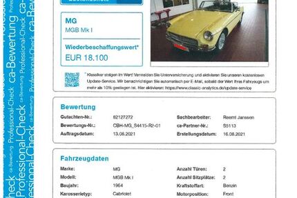 MG B 40.000 km 14.300 &euro; Langenfeld 40764