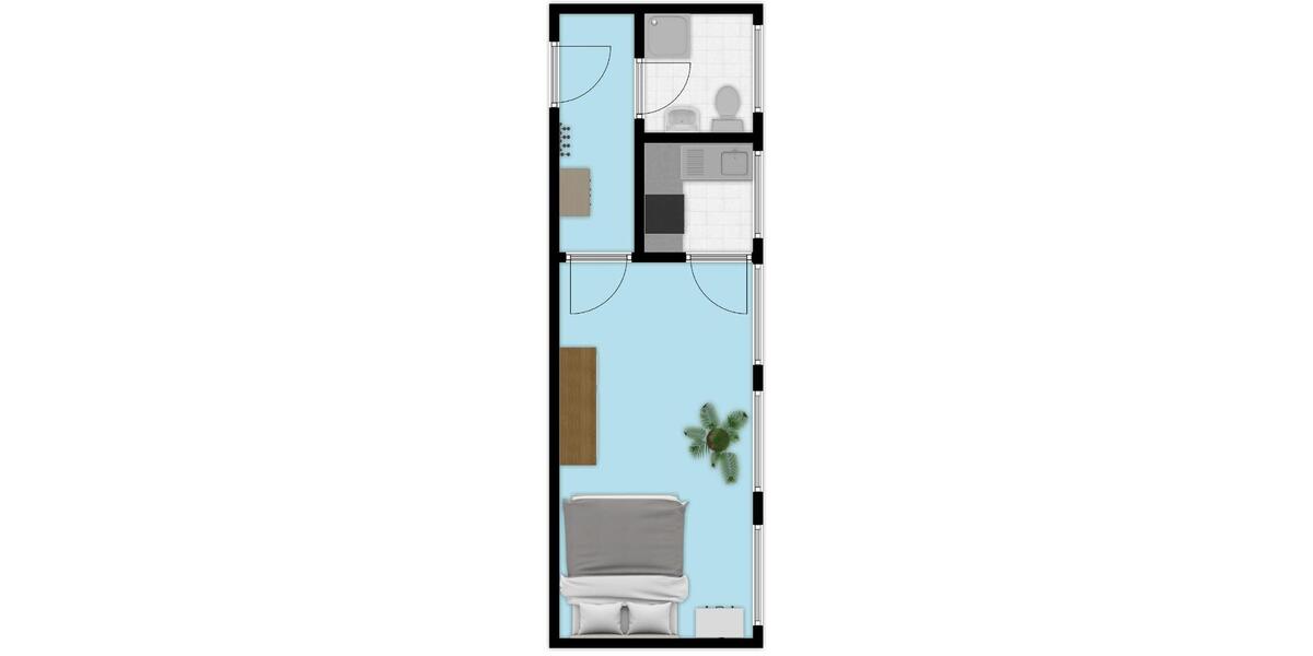 Etagenwohnung Krefeld - 1 Zimmer, 33 m&sup2;, 400&euro; | Angebot:22638008