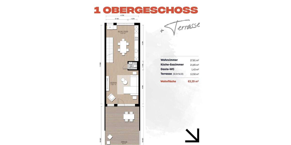 Reihenmittelhaus Neuss Furth-Süd - 5 Zimmer, 159 m&sup2;, 669.000&euro; | Angebot:25862487