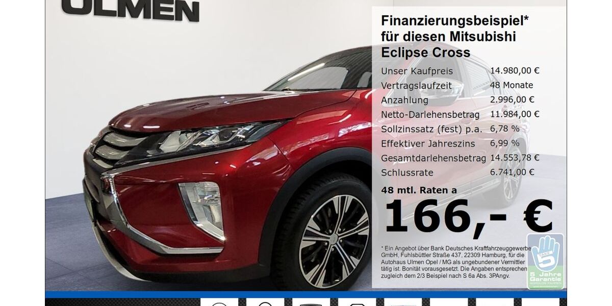 Mitsubishi Eclipse Cross 77.825 km 13.666 &euro; Düsseldorf 40231