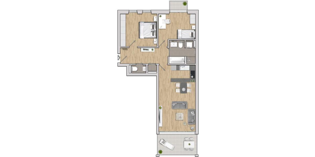 Etagenwohnung Mönchengladbach Nord - 3 Zimmer, 82 m&sup2;, 1.200&euro; | Angebot:25991732