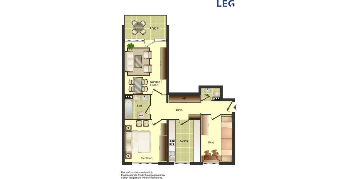 Etagenwohnung Düsseldorf Stadtbezirk 9 - 3 Zimmer, 81 m&sup2;, 448&euro; | Angebot:26995510