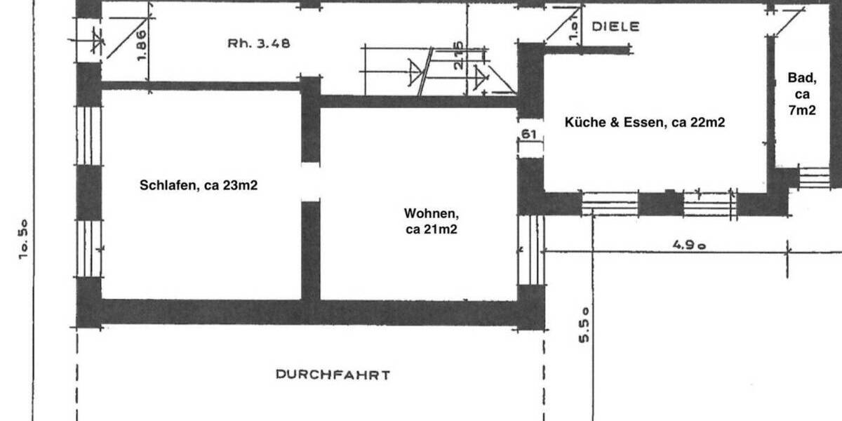 Etagenwohnung Mönchengladbach Stadtmitte - 2 Zimmer, 73 m&sup2;, 890&euro; | Angebot:26188729