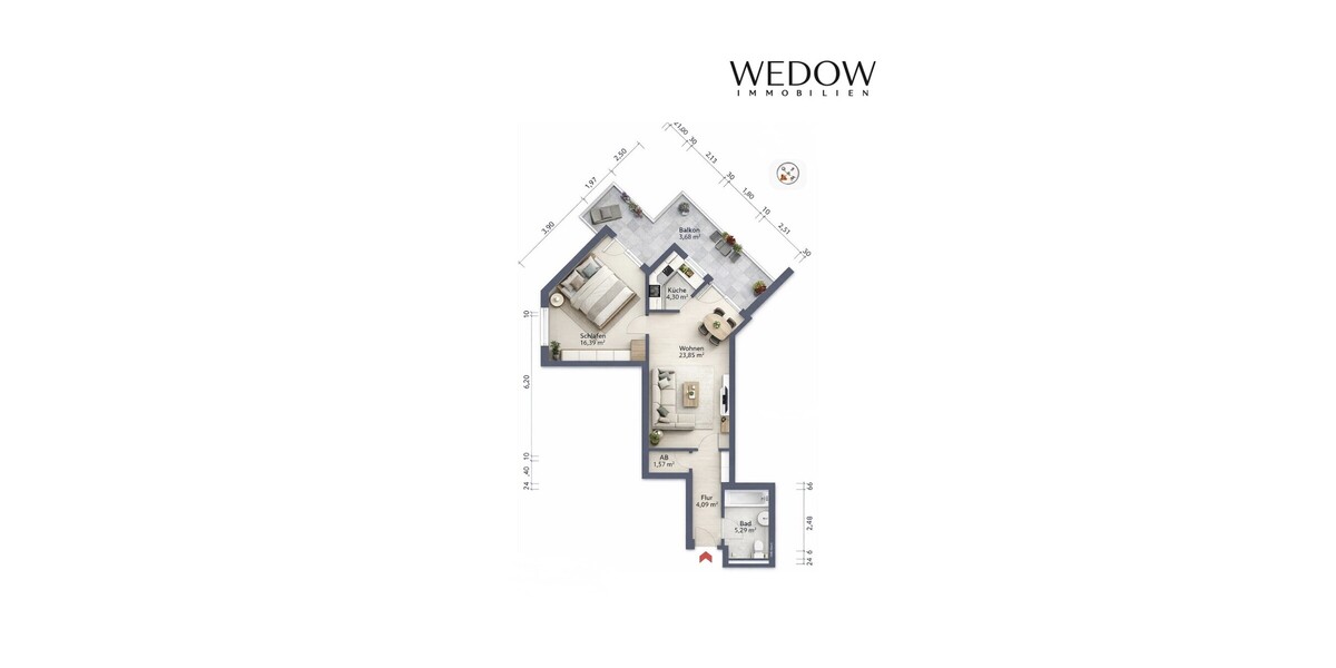 Düsseldorf - Urbaner Lifestyle trifft entspannten Wohnkomfort - Etagenwohnung Düsseldorf Stadtbezirk 2 | Angebot:26252084