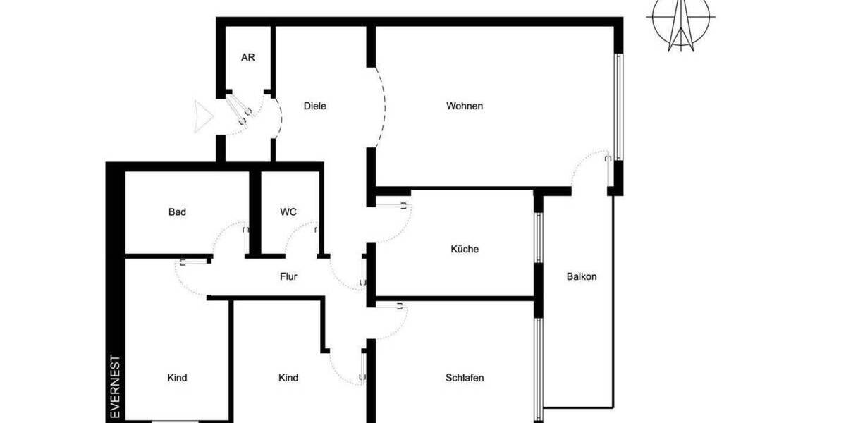 Etagenwohnung Bergheim Ahe - 4 Zimmer, 90 m&sup2;, 110.000&euro; | Angebot:25738406