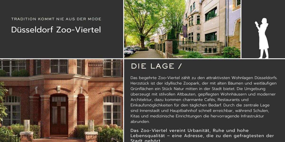 Etagenwohnung Düsseldorf Düsseltal - 3 Zimmer, 98 m&sup2;, 530.000&euro; | Angebot:25683596
