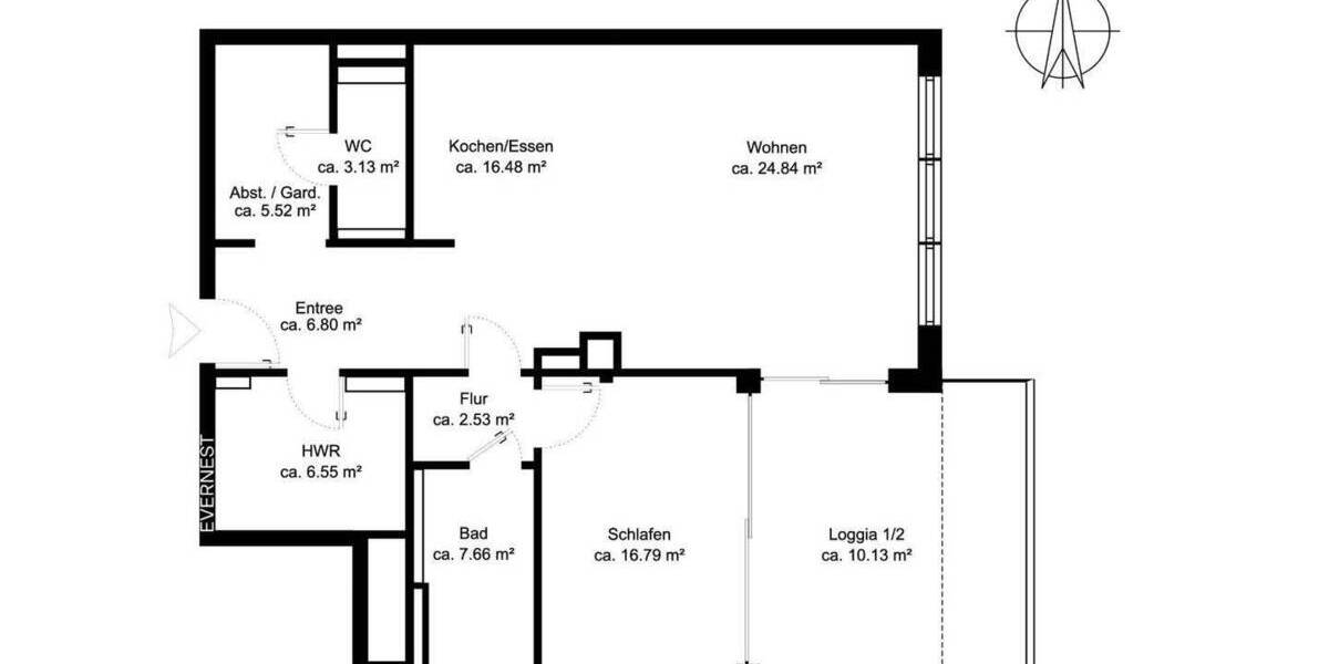 Etagenwohnung Düsseldorf Heerdt - 2 Zimmer, 101 m&sup2;, 650.000&euro; | Angebot:25863484