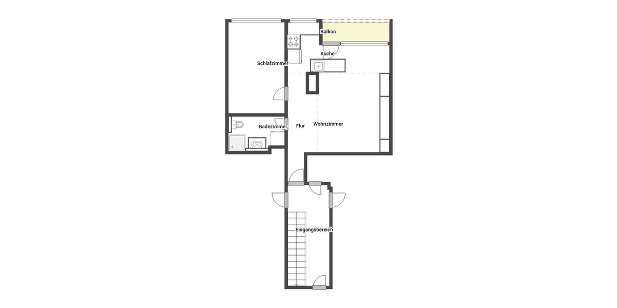 Etagenwohnung Köln Ehrenfeld - 2 Zimmer, 52 m&sup2;, 239.000&euro; | Angebot:26028708