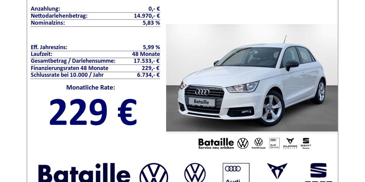 Audi A1 34.199 km 14.470 &euro; Jülich 52428