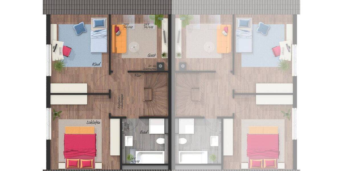 Doppelhaushälfte Düsseldorf Eller - 4 Zimmer, 117 m&sup2;, 574.021&euro; | Angebot:26117469