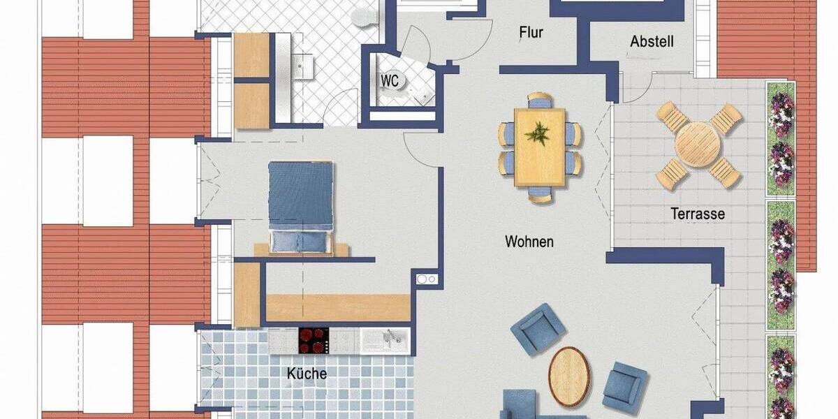 Etagenwohnung Düsseldorf Düsseltal - 3 Zimmer, 135 m&sup2;, 898.000&euro; | Angebot:26170743