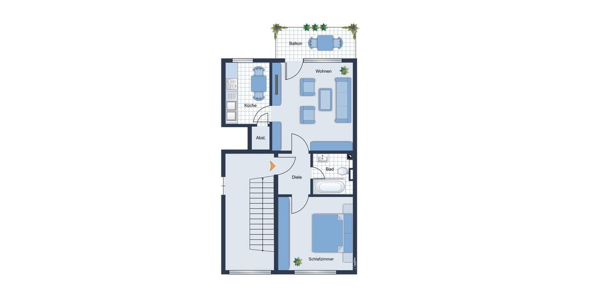 Etagenwohnung Mönchengladbach Hockstein - 2 Zimmer, 45 m&sup2;, 108.000&euro; | Angebot:25665587